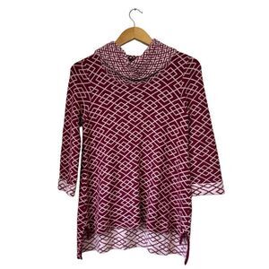 Anthropologie moth Galena cowl neck geometric alpaca blend sweater small